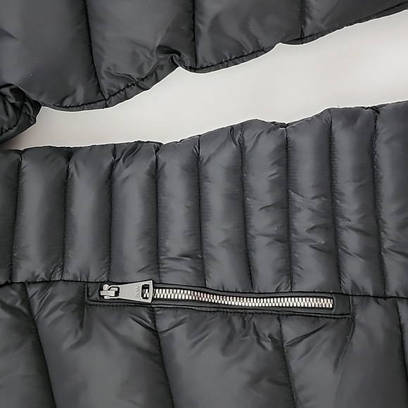 NWT DKNY Women's Black Puffer Hooded Jacket Water Resistant Packable Size L - Picture 5 of 16